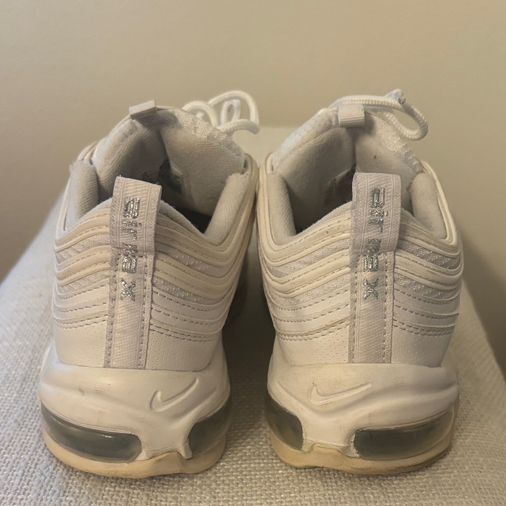 Nike Air Max 97 Triple white Size 7Y - Picture 6 of 9